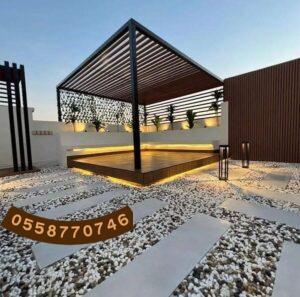 خطوات تركيب مظلات مداخل فلل